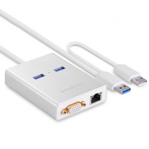 Cáp chuyển USB to VGA, USB 3.0, Lan Ugreen 40242 HK