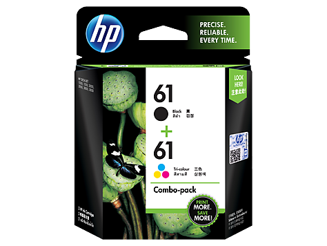 HP 61 Black / Tri-color Ink Cartridge, COMBO PACK CR311AA 618EL