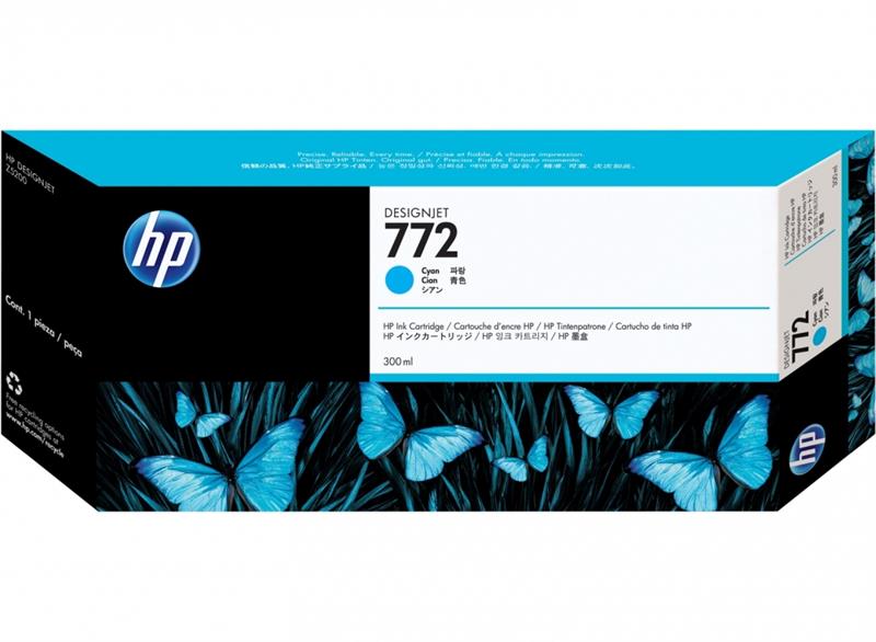 HP 772 300 ml Yellow/Light Cyan/Light Magenta Designjet Ink Crtg CN630A/CN631A/CN632A 618EL