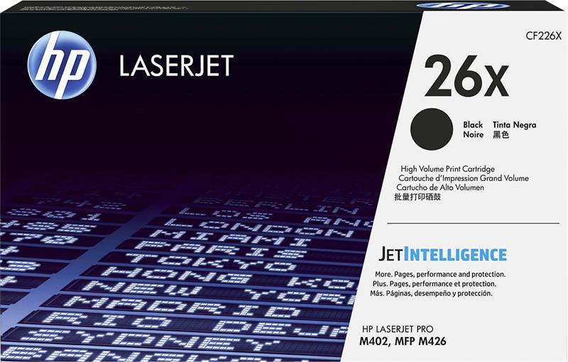 HP 26X High Yield Black Original LaserJet Toner Cartridge CF226X 618EL