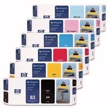 Mực In Phun HP No 83 UV Blk/Cyan/Yellow/Magenta/Lt Cyan/Lt Magenta  Ink Cartridge C4940A-&gt;C4945A 618EL