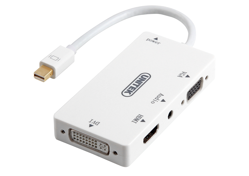 C&#193;P MINI DISPLAYPORT -&gt; HDMI/DVI 24+5/VGA/AUDIO UNITEK (Y-6354) 318HP