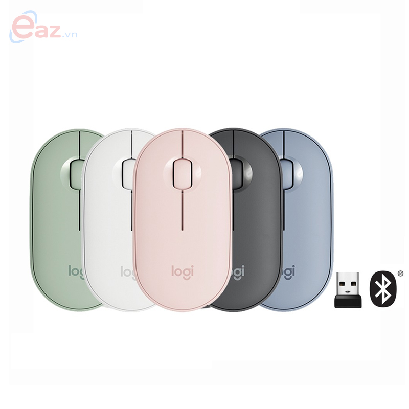 Chuột Bluetooth Silent Logitech Pebble M350 Xanh (910-006667)