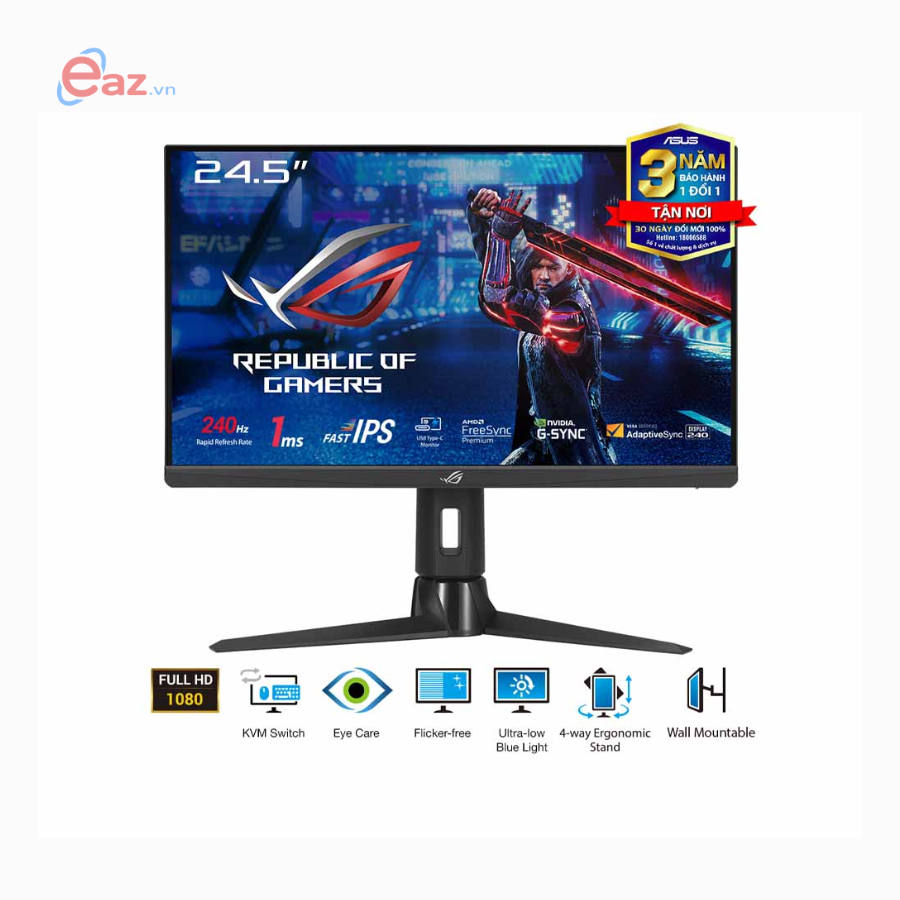 LCD ROG Strix XG259CM | 24.5 inch Full HD IPS 240Hz | DisplayPort | HDMI | USB C |  USB 3.2 Gen 1 Type A | 1123S