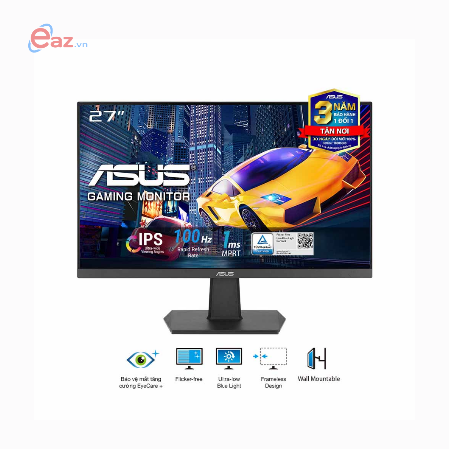 M&#224;n h&#236;nh ASUS VA27EHF | 27 inch IPS FHD 100Hz | Viền Mỏng Bảo Vệ Mắt | HDMI | 1223