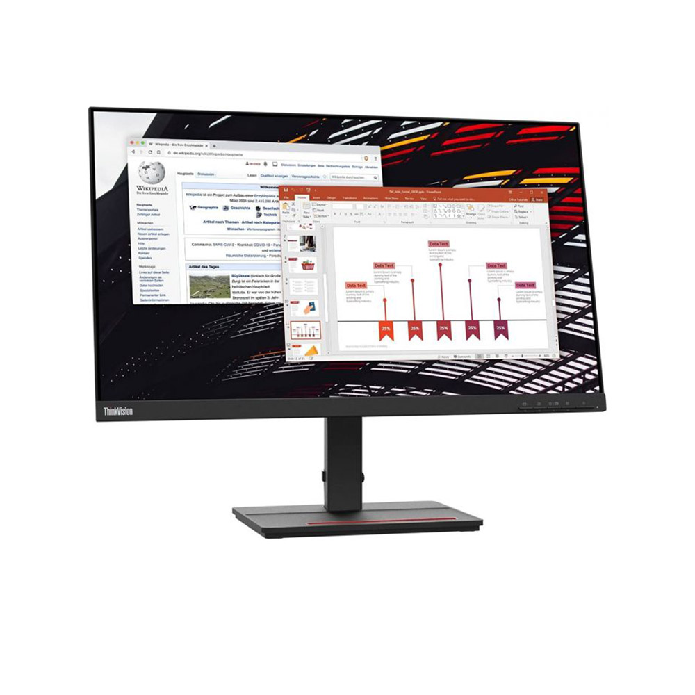 M&#224;n h&#236;nh ThinkVision S24-4e 64B5KAR1VN 23.8 inch | IPS FHD (1920x1080) | 92 dpi | 48Hz | 100Hz | 99% sRGB | 250 nits | 4ms-6ms | Đen | BH 3 năm | 0425P