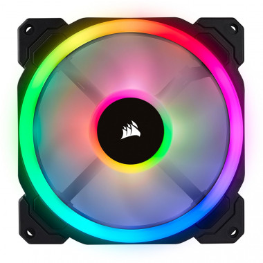 Corsair LL140 RGB 140mm Dual Light Loop RGB LED PWM Fan — Single Pack (CO-9050073-WW) _919KT