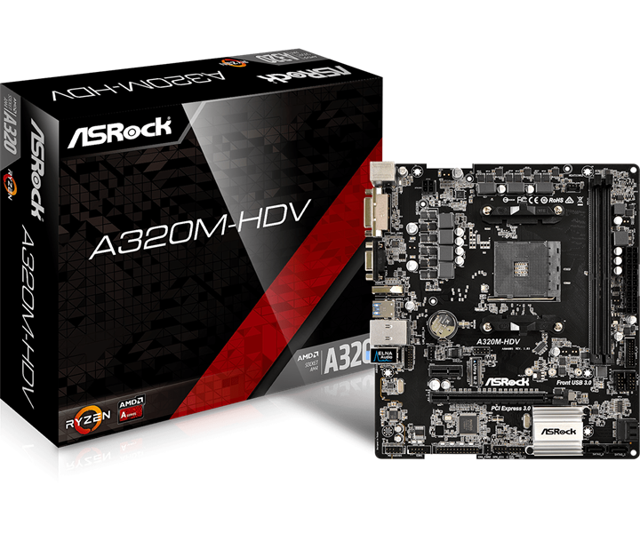 Mainboard Asrock A320M-HDV Socket AM4 _518SP