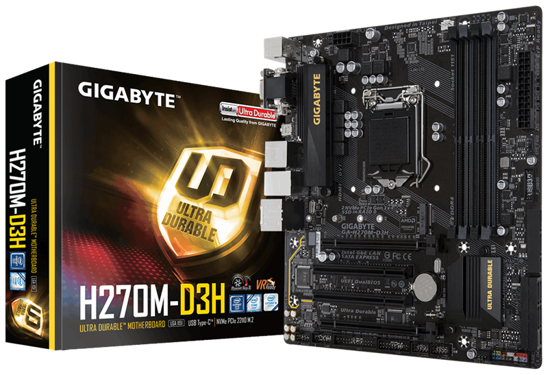 MAINBOARD GIGABYTE GA-H270M-D3H (rev. 1.0) SOCKET 1151 _15817S