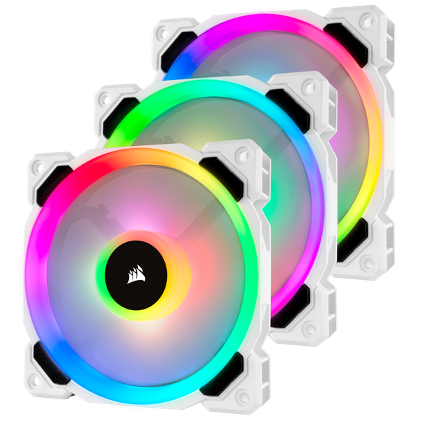 LL120 RGB 120mm Dual Light Loop White RGB LED PWM Fan — Triple Pack with Lighting Node PRO (CO-9050092-WW) _919KT