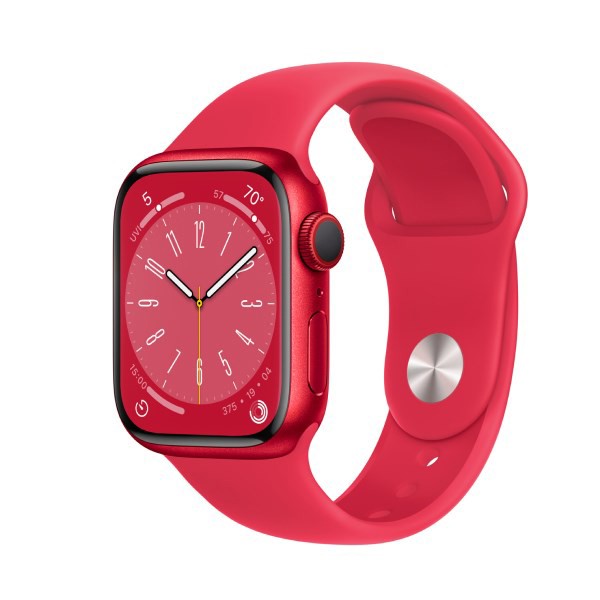 Apple Watch Series 8 Red (LTE) 45mm Viền Nh&#244;m - D&#226;y Cao Su Ch&#237;nh H&#227;ng (MNKA3)