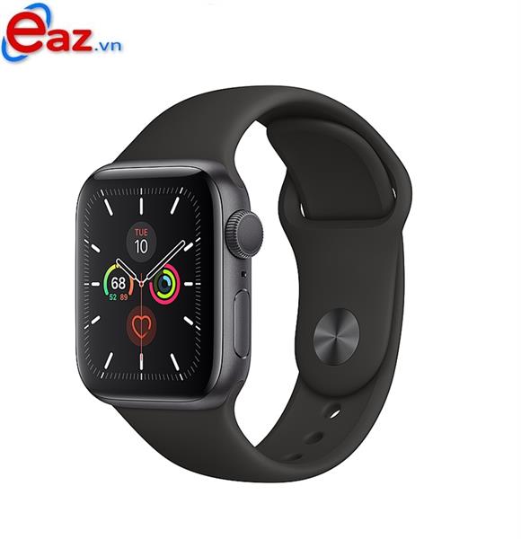 Apple Watch Series 5 40mm Space Gray Aluminum Black Sport Band GPS - Grey - Black (MWV82VN/A) | 0820D