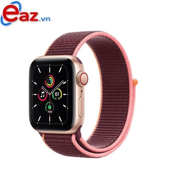 Apple Watch SE GPS + Cellular 40mm MYEJ2VN/A Gold Aluminium Case with Plum Sport Loop | 1120D