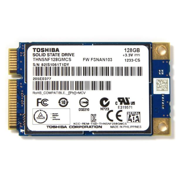 Toshiba THNSNF128GMCS 128GB m-sata SSD