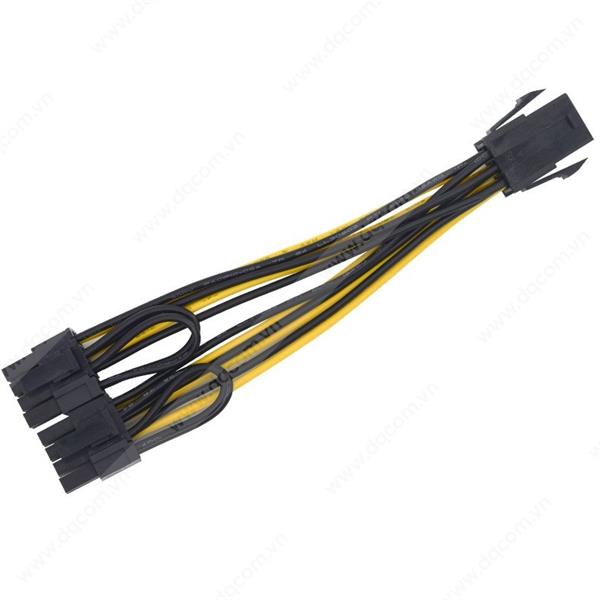 C&#225;p nguồn đồ họa 6pin sang 2 x 8pin HK