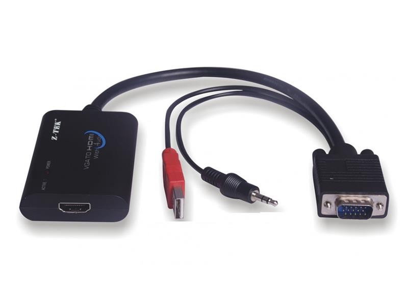 C&#193;P VGA -&gt; HDMI + USB + AUDIO Z-TEK 30CM (ZE-577A) 318HP